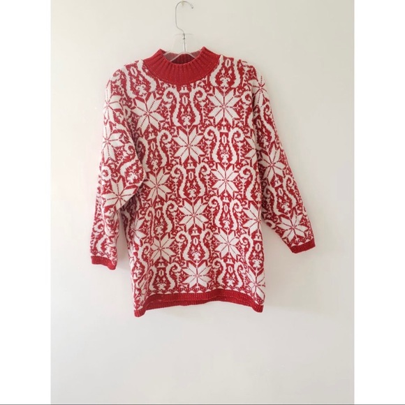 Vintage Winter Sweater Snowflake Sparkly | M - Picture 4 of 7
